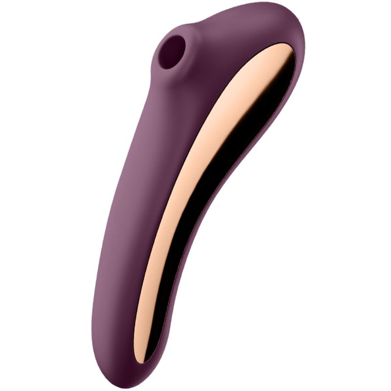 SATISFYER - DUAL KISS AIR PULSE VIBRATOR WINE RED - ToysByMonk
