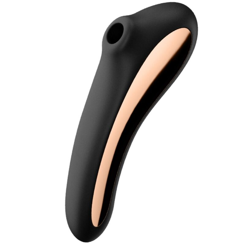SATISFYER - DUAL KISS AIR PULSE VIBRATOR BLACK - ToysByMonk