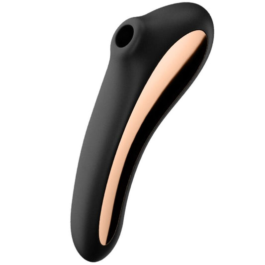 SATISFYER - DUAL KISS AIR PULSE VIBRATOR BLACK - ToysByMonk