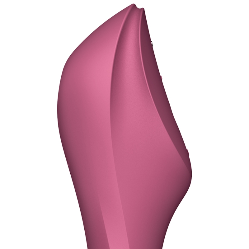 SATISFYER - CURVY TRINITY 3 AIR PULSE VIBRATOR RED - ToysByMonk