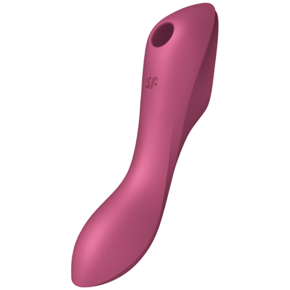 SATISFYER - CURVY TRINITY 3 AIR PULSE VIBRATOR RED - ToysByMonk