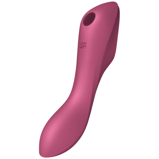 SATISFYER - CURVY TRINITY 3 AIR PULSE VIBRATOR RED - ToysByMonk