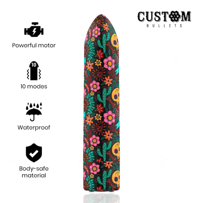 CUSTOM BULLETS - RECHARGEABLE SKULL MAGNETIC BULLET 10 INTENSITIES - ToysByMonk
