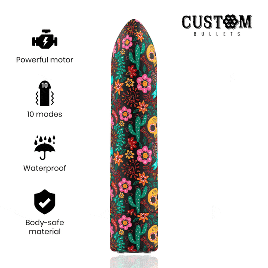 CUSTOM BULLETS - RECHARGEABLE SKULL MAGNETIC BULLET 10 INTENSITIES - ToysByMonk