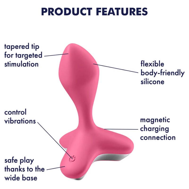 SATISFYER - GAME CHANGER PLUG VIBRATOR PINK - ToysByMonk