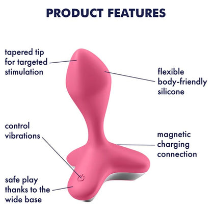 SATISFYER - GAME CHANGER PLUG VIBRATOR PINK - ToysByMonk