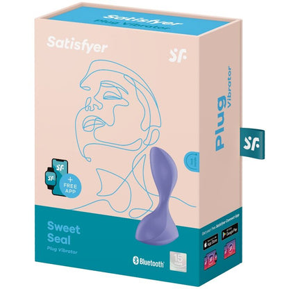 SATISFYER - SWEET SEAL VIBRATING PLUG APP VIOLET - ToysByMonk