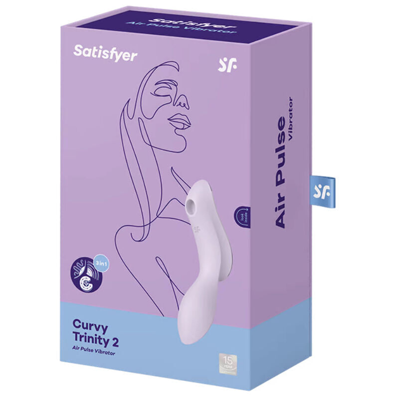 SATISFYER - CURVY TRINITY 2 AIR PULSE VIBRATOR BLACK SATISFYER AIR PULSE