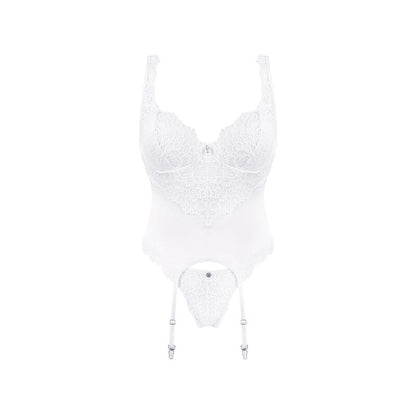 OBSESSIVE - AMOR BLANCO CORSET & THONG S/M - ToysByMonk