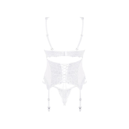 OBSESSIVE - AMOR BLANCO CORSET & THONG S/M - ToysByMonk