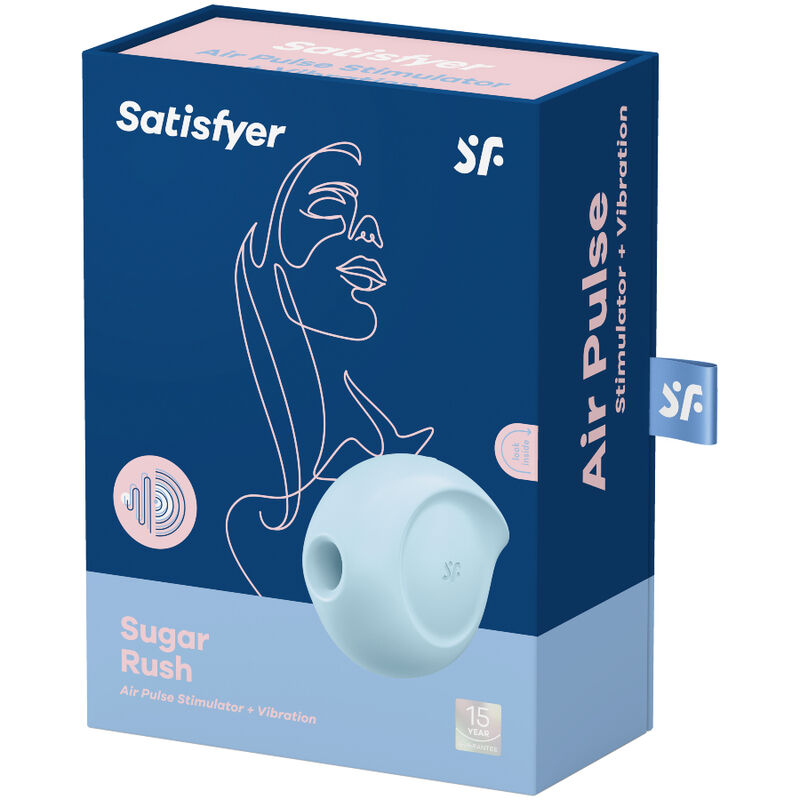 SATISFYER - SUGAR RUSH AIR PULSE STIMULATOR & VIBRATOR PINK SATISFYER AIR PULSE