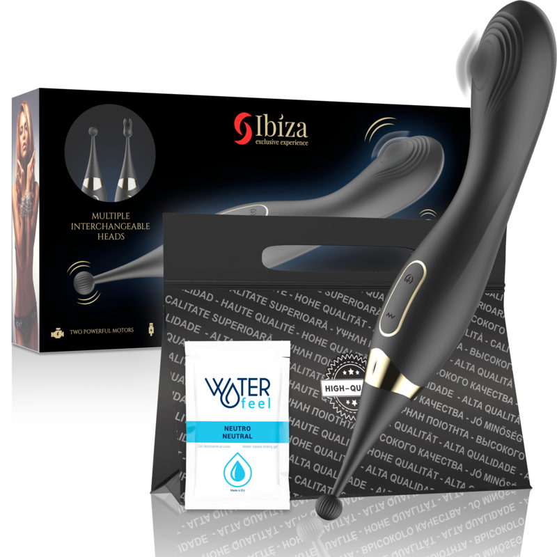 IBIZA - INTERCHANGEABLE CLITORAL STIMULATOR AND PULSATION G SPOT VIBRATOR IBIZA TECHNOLOGY
