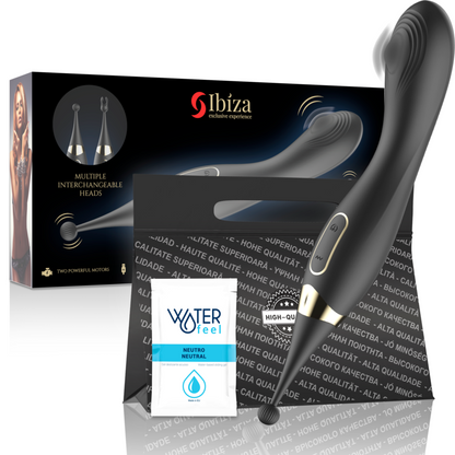 IBIZA - INTERCHANGEABLE CLITORAL STIMULATOR AND PULSATION G SPOT VIBRATOR IBIZA TECHNOLOGY