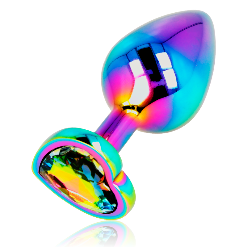 OHMAMA - IRIDESCENT HEART ANAL PLUG SIZE M - ToysByMonk