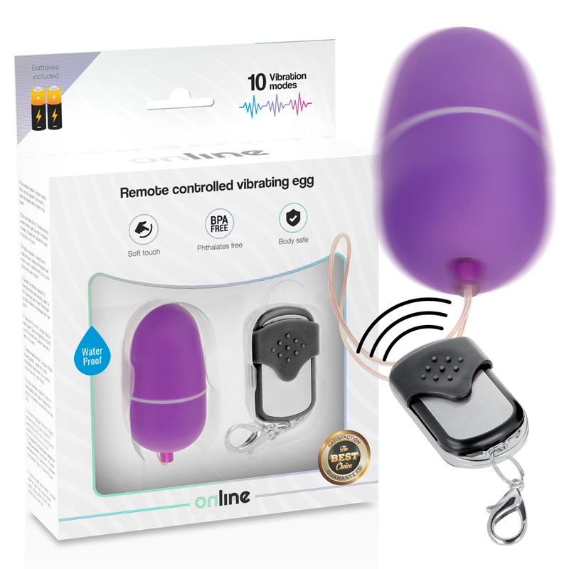 ONLINE - REMOTE CONTROL VIBRATING EGG M PURPLE ONLINE