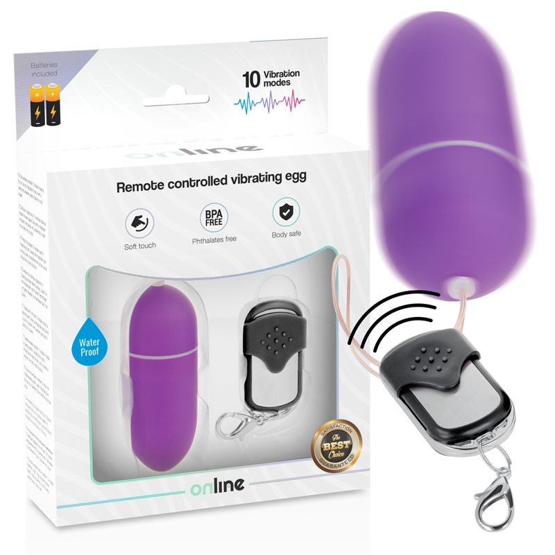 ONLINE - REMOTE CONTROL VIBRATING EGG L PURPLE ONLINE
