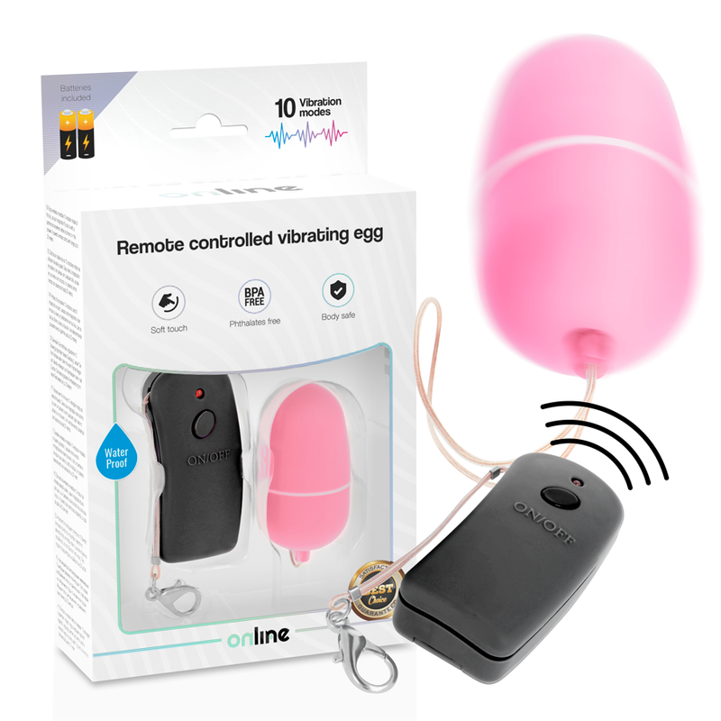 ONLINE - REMOTE CONTROLLED VIBRATING EGG PINK ONLINE