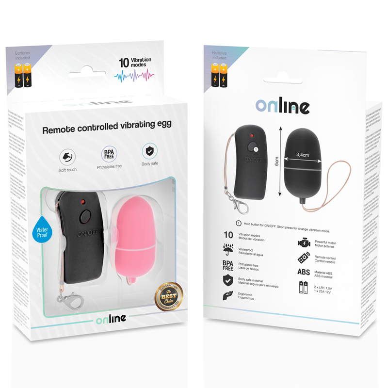 ONLINE - REMOTE CONTROLLED VIBRATING EGG PINK ONLINE