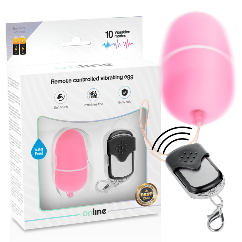 ONLINE - REMOTE CONTROL VIBRATING EGG M PINK ONLINE