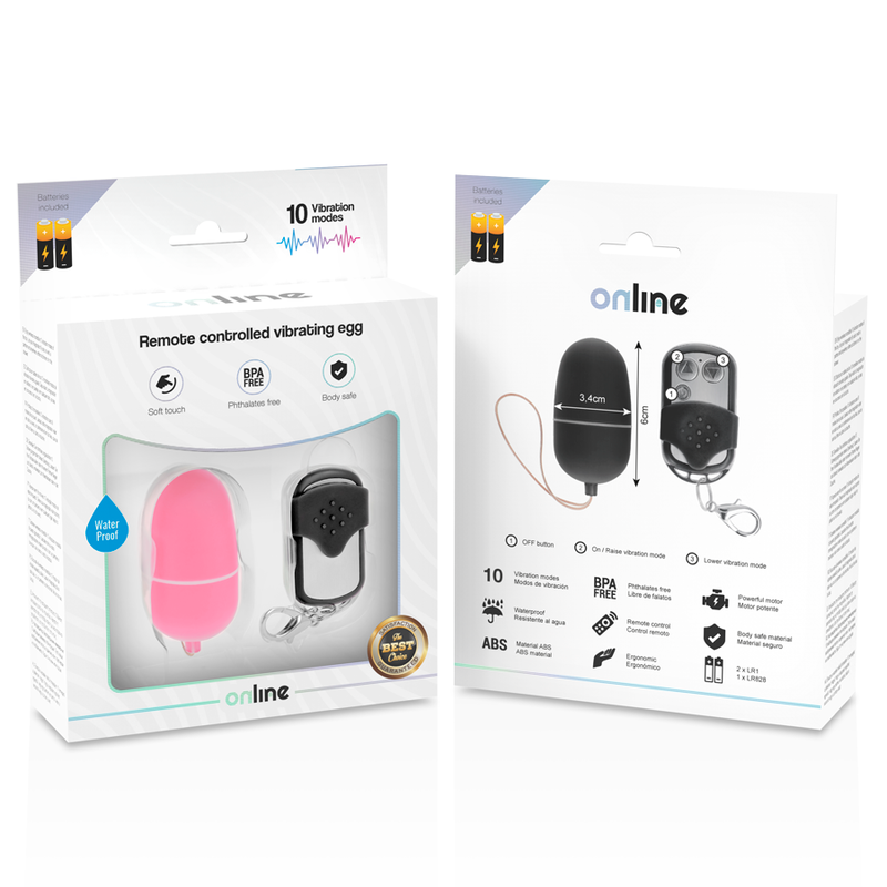ONLINE - REMOTE CONTROL VIBRATING EGG M PINK ONLINE