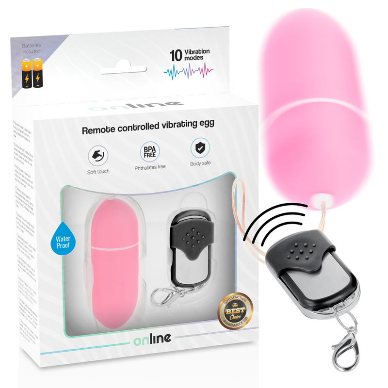 ONLINE - REMOTE CONTROL VIBRATING EGG L PINK ONLINE