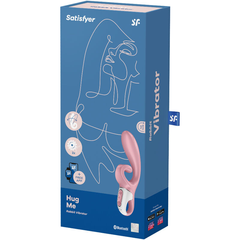 SATISFYER - HUG ME RABBIT VIBRATOR APP PINK SATISFYER CONNECT