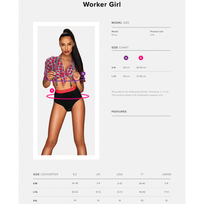 OBSESSIVE - WORKER GIRL COSTUME SEXY S/M OBSESSIVE COSTUMES