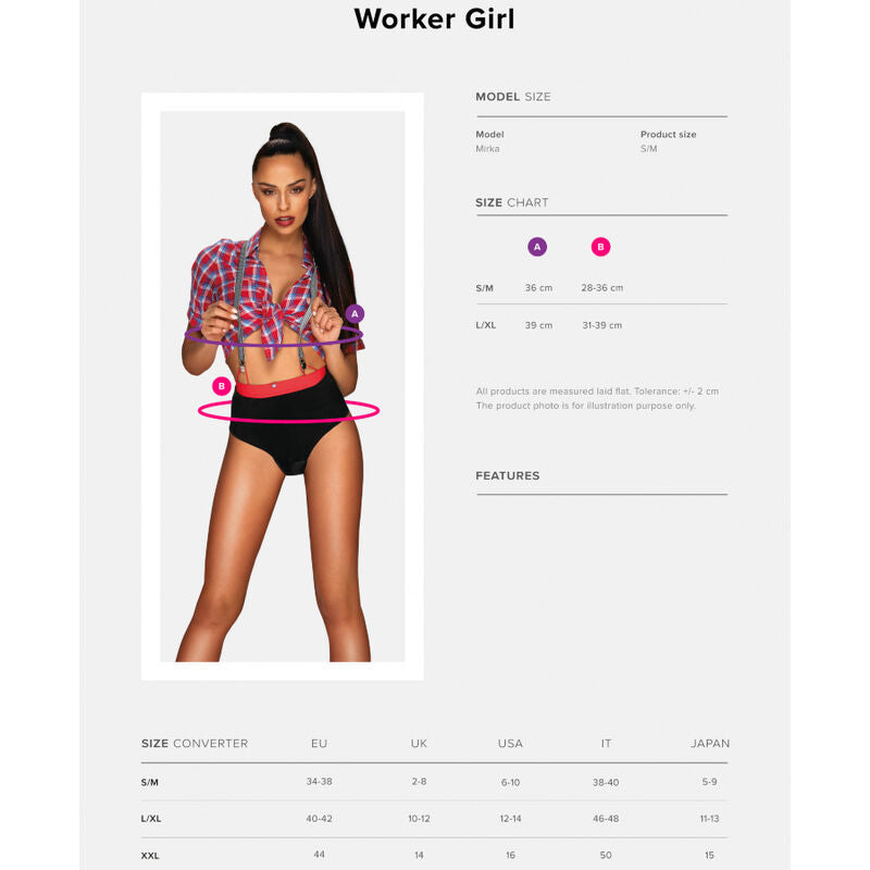 OBSESSIVE - WORKER GIRL COSTUME SEXY S/M OBSESSIVE COSTUMES