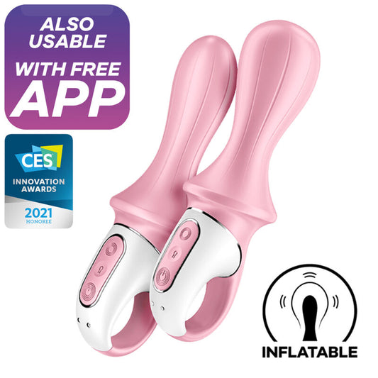 SATISFYER - LUCHTPOMP BOOTY 5+ OPBLAASBARE ANALE VIBRATOR ROZE