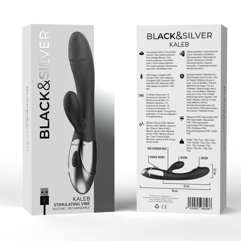 BLACK&SILVER - KALEB STIMULATING VIBE - ToysByMonk