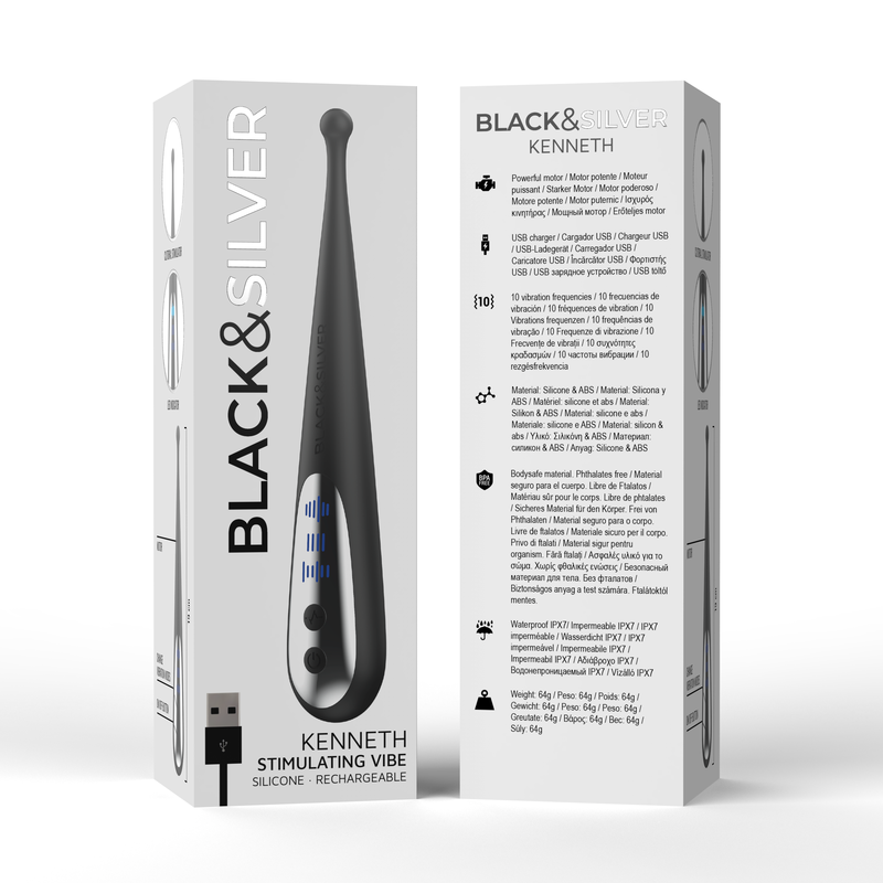 BLACK&SILVER - KENNETH STIMULATING VIBE - ToysByMonk