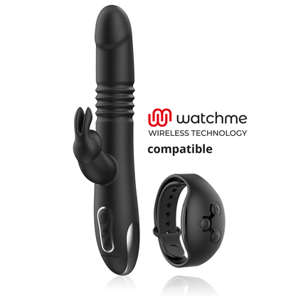 BLACK&SILVER - KENJI STIMULATING VIBE COMPATIBLE WITH WATCHME WIRELESS TECHNOLOGY - ToysByMonk