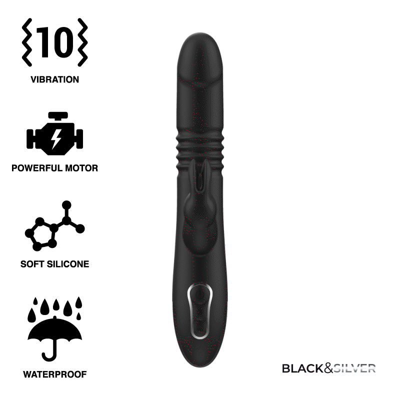 BLACK&SILVER - KENJI STIMULATING VIBE COMPATIBLE WITH WATCHME WIRELESS TECHNOLOGY - ToysByMonk