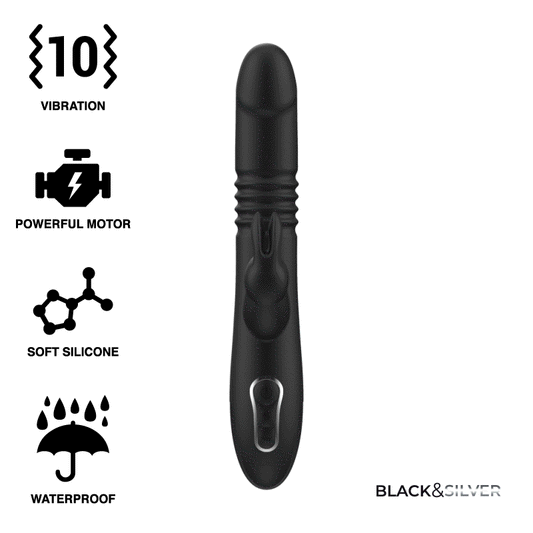 BLACK&SILVER - KENJI STIMULATING VIBE COMPATIBLE WITH WATCHME WIRELESS TECHNOLOGY - ToysByMonk