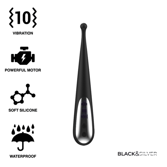 BLACK&SILVER - KENNETH STIMULATING VIBE - ToysByMonk