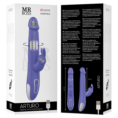 MR BOSS - ARTURO VIBRATOR & ROTATOR COMPATIBLE WITH WATCHME WIRELESS TECHNOLOGY MR. BOSS