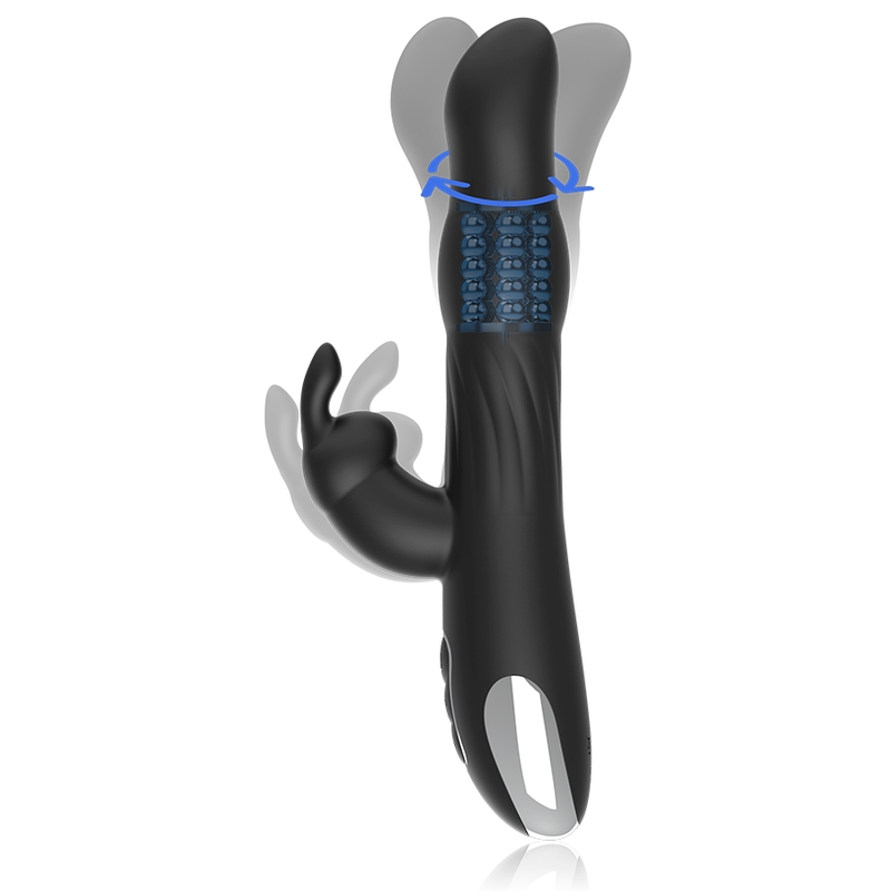 BRILLY GLAM- MOEBIUS RABBIT VIBRATOR & ROTATOR COMPATIBLE WITH WATCHME WIRELESS TECHNOLOGY BRILLY GLAM