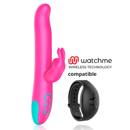 HAPPY LOKY - PLUTO RABBIT VIBRATOR &amp; ROTATOR WATCHME DRAADLOZE TECHNOLOGIE COMPATIBEL