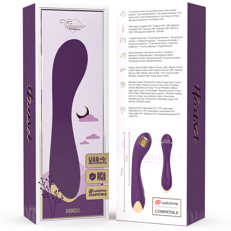 TREASURE - HANSEL G-SPOT VIBRATOR WATCHME WIRELESS TECHNOLOGY COMPATIBLE TREASURE