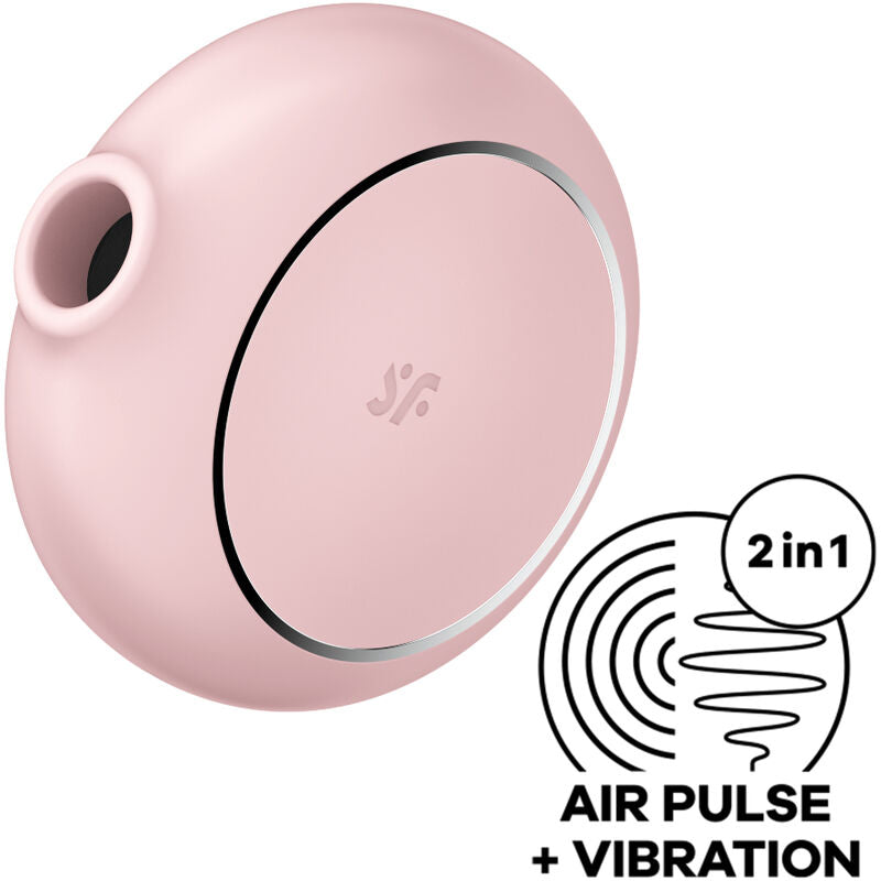 SATISFYER - PRO TO GO 3 DOUBLE AIR PULSE STIMULATOR & VIBRATOR BLACK - ToysByMonk