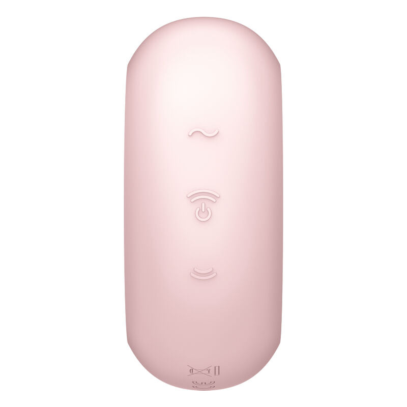 SATISFYER - PRO TO GO 3 DOUBLE AIR PULSE STIMULATOR & VIBRATOR BLACK - ToysByMonk