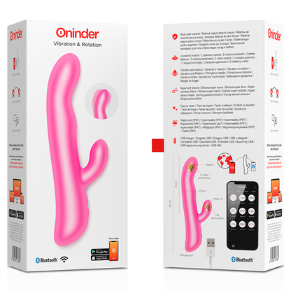 ONINDER - OSLO VIBRATIE &amp; ROTATIE ROZE - GRATIS APP