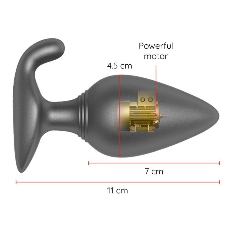 ONINDER - RIO VIBRATING ANAL PLUG BLACK - FREE APP ONINDER