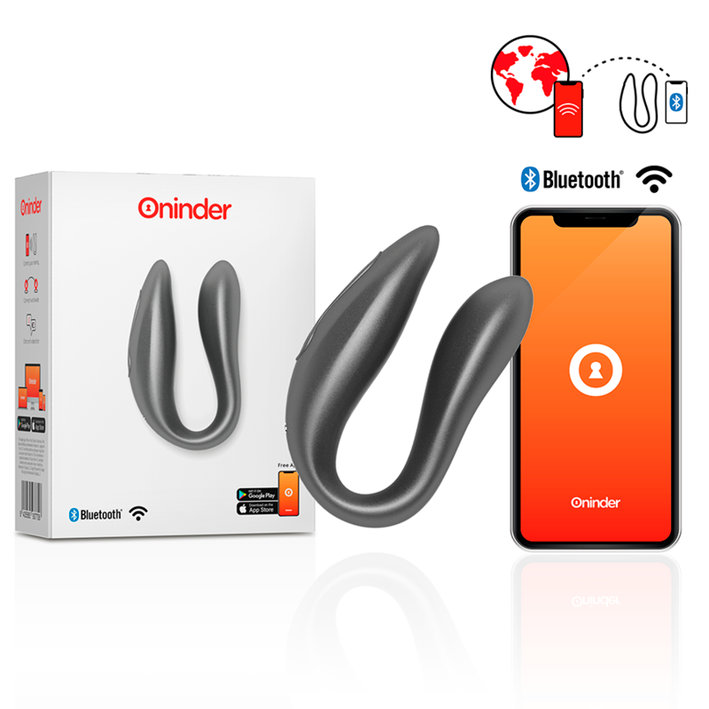 ONINDER - LISBOA BLACK G-POINT & CLITORIS STIMULATOR - FREE APP - ToysByMonk