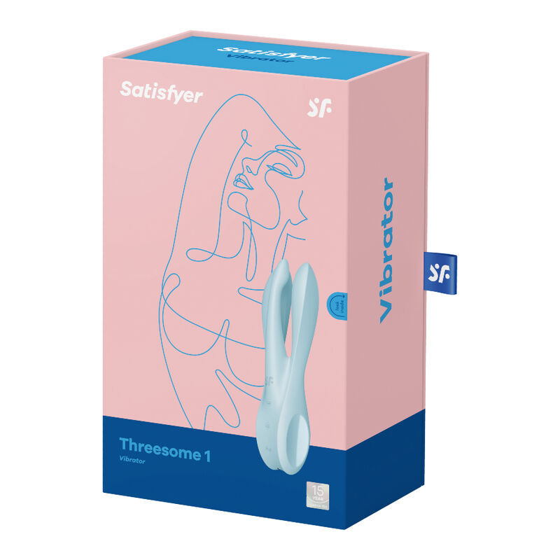 SATISFYER - THREESOME 1 VIBRATOR BLUE - ToysByMonk