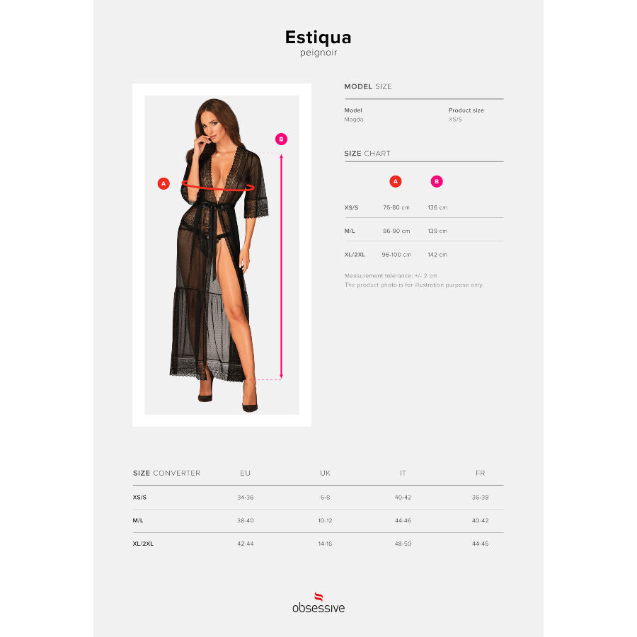 OBSESSIVE - ETIQUA PEIGNOIR XS/S - ToysByMonk