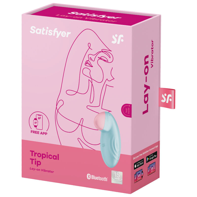 SATISFYER - TROPICAL TIP LAY-ON VIBRATOR BLUE - ToysByMonk