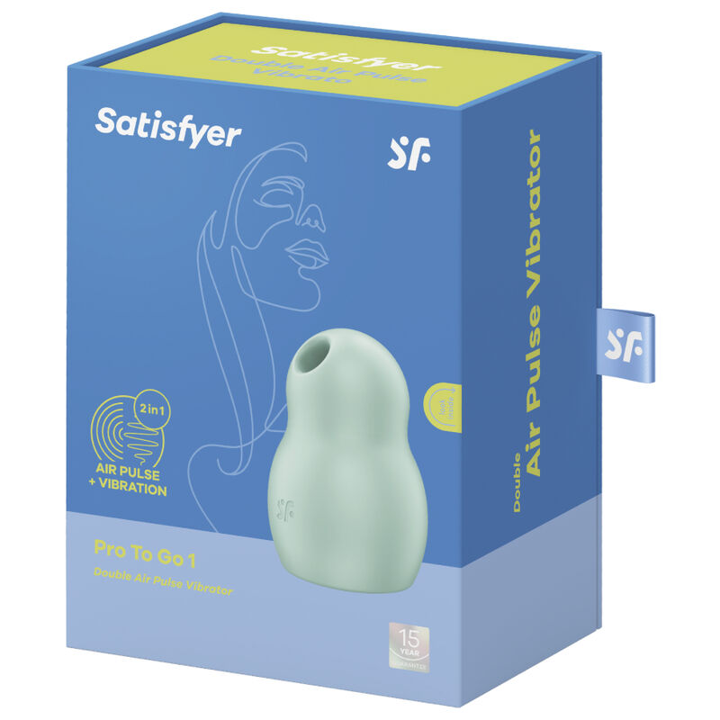 SATISFYER - PRO TO GO 1 DOUBLE AIR PULSE STIMULATOR & VIBRATOR RED - ToysByMonk