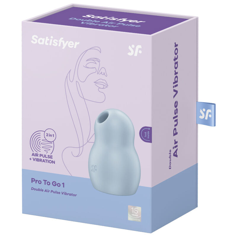 SATISFYER - PRO TO GO 1 DOUBLE AIR PULSE STIMULATOR & VIBRATOR RED - ToysByMonk