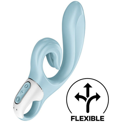 SATISFYER - LOVE ME RABBIT VIBRATION BLUE - ToysByMonk